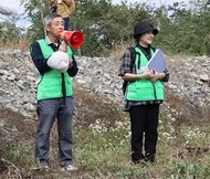 「カワラノギクを守る会」長谷川代表の挨拶